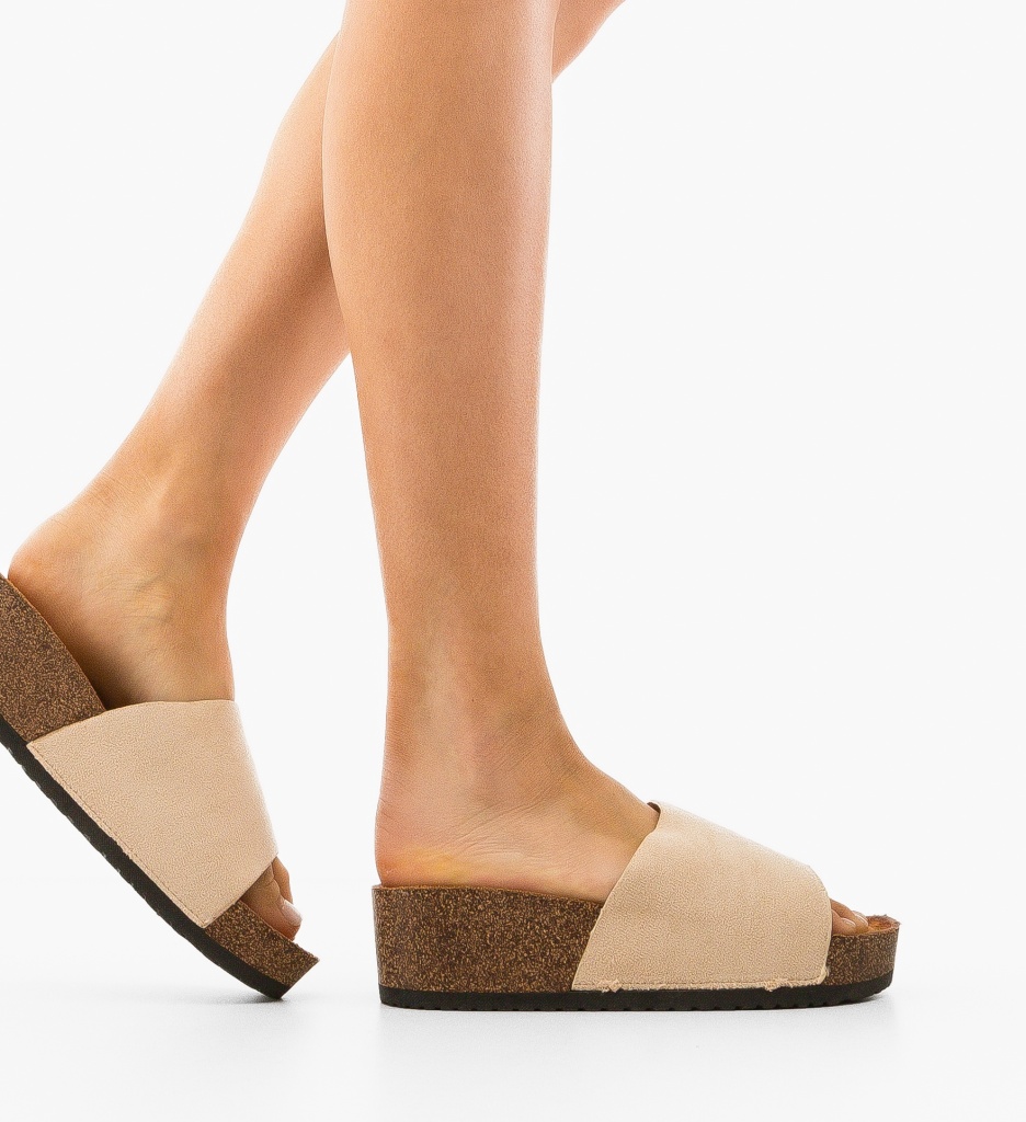 Sandale Tapan Dama Bej - Stil Casual Confortabil