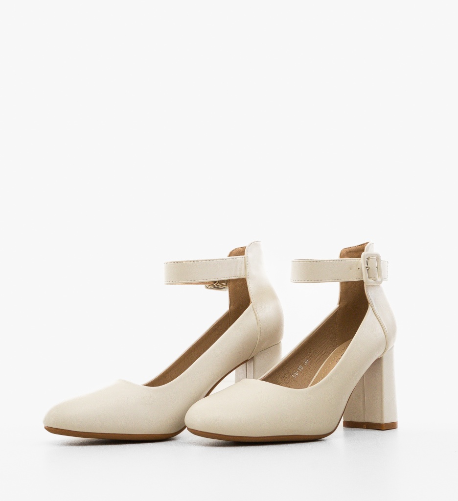 Pantofi Dama Kas Albi cu Toc Elegant - imagine 3