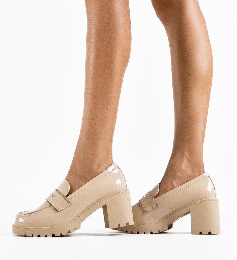 Pantofi Toc Ward Bej - Eleganță și Stil - imagine 2