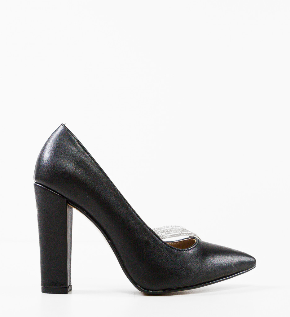 Pantofi cu Toc Negri Eleganți Fabes 2 - imagine 4