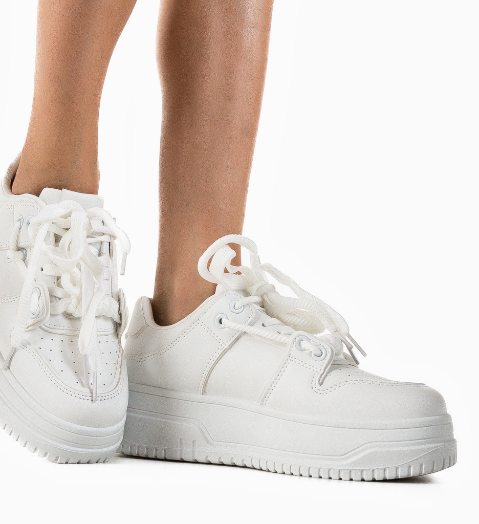 Sneakers Dama Kerim Albi | Confort și Stil - imagine 3