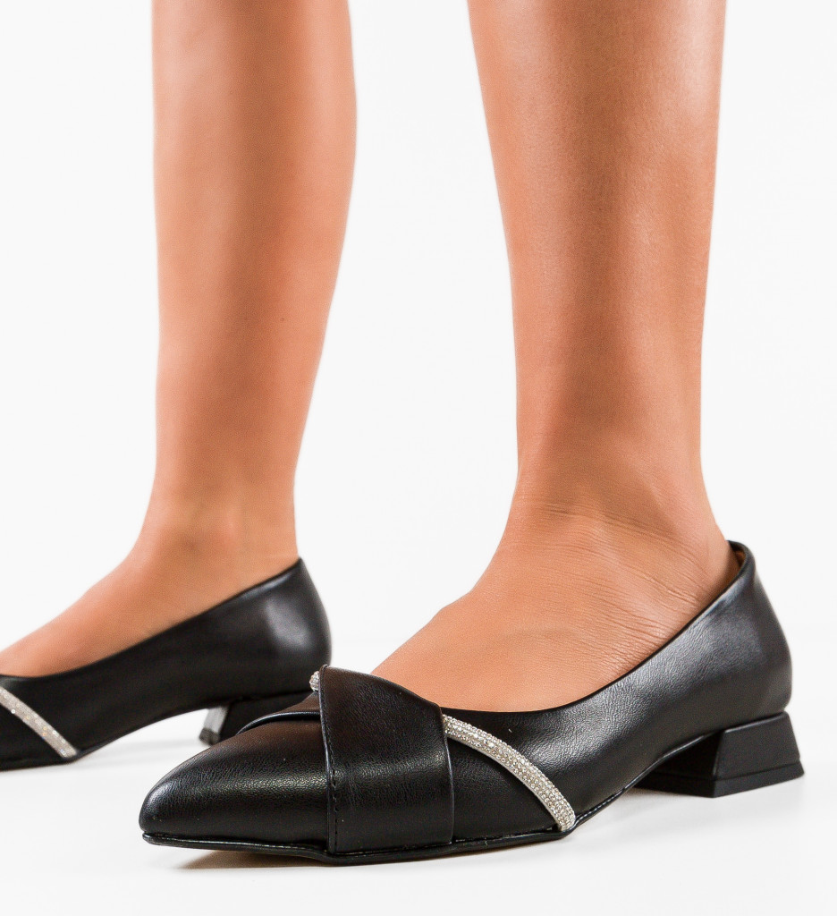 Pantofi Barysan Negri Eleganți cu Toc