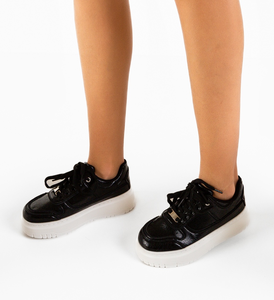 Sneakers Dama Kline Negri - Confort & Stil - imagine 3