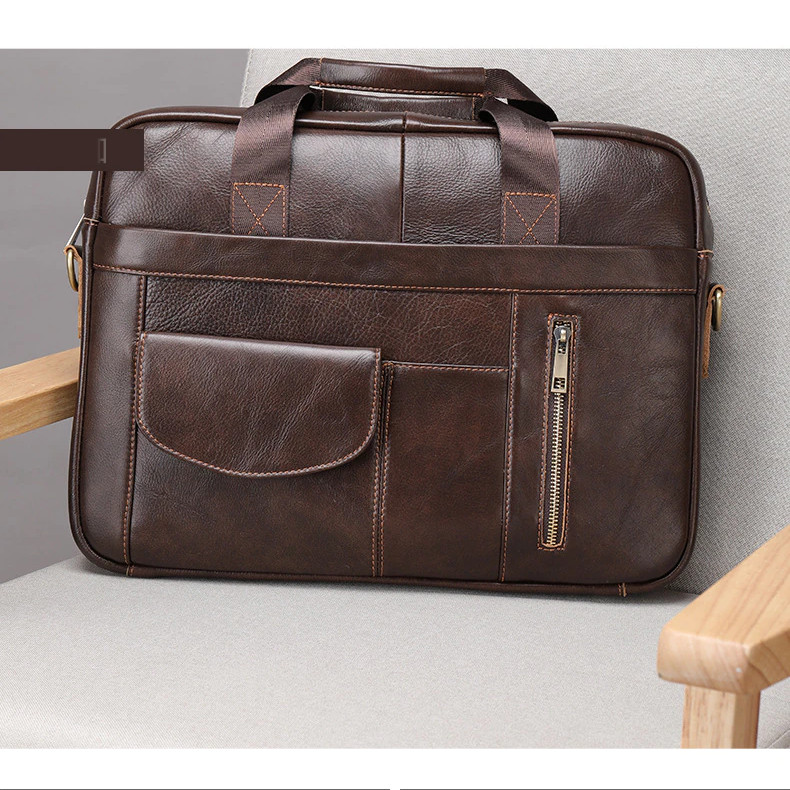 Servieta Carlos GT1831 Piele Naturală Maro - imagine 4