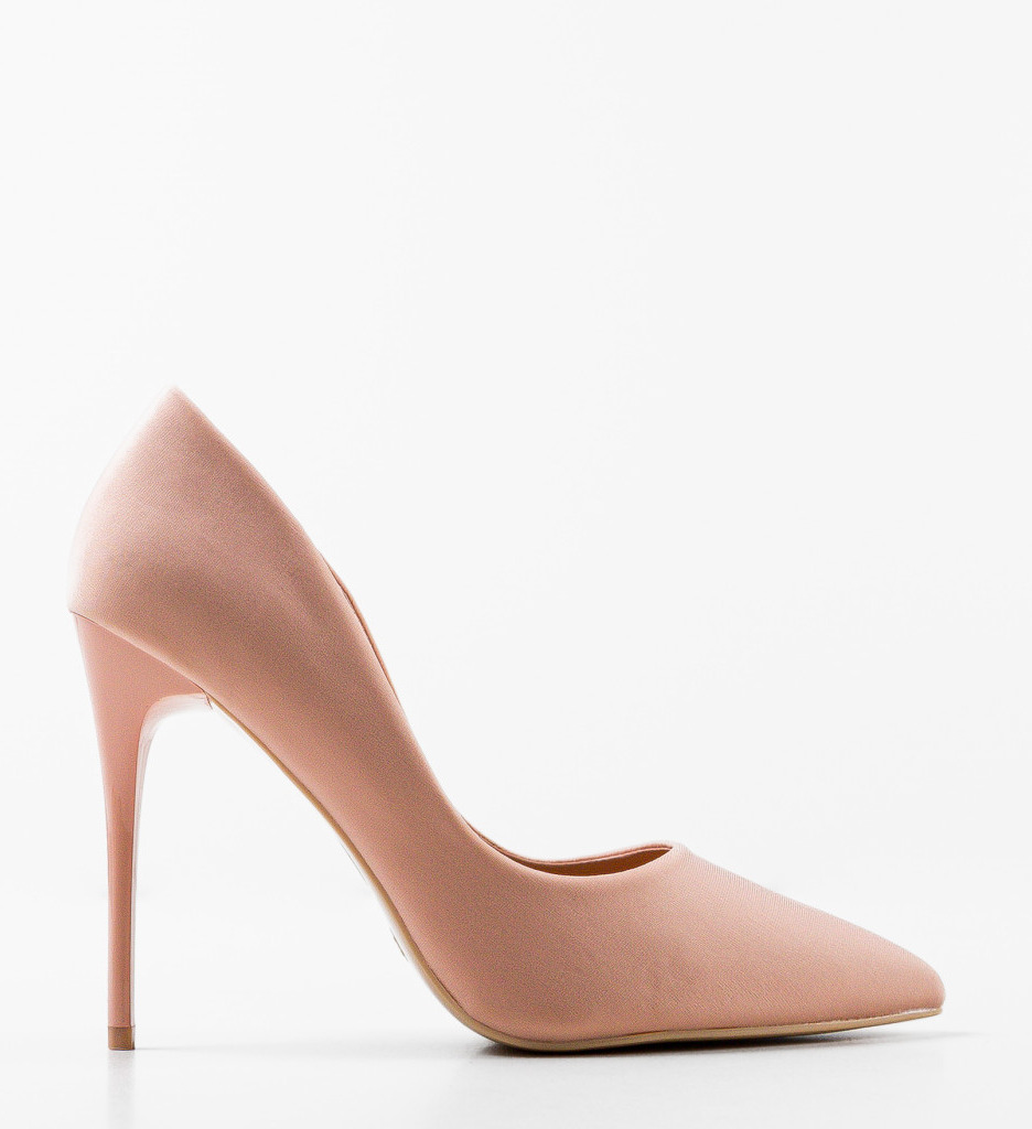 Pantofi dama Ochoa Roz cu toc elegant - imagine 5