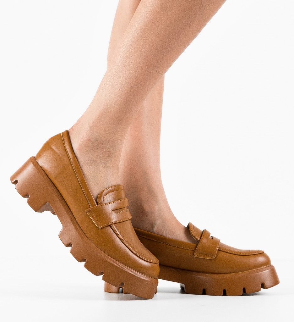 Pantofi Casual Lea Camel - Confort și Stil - imagine 3