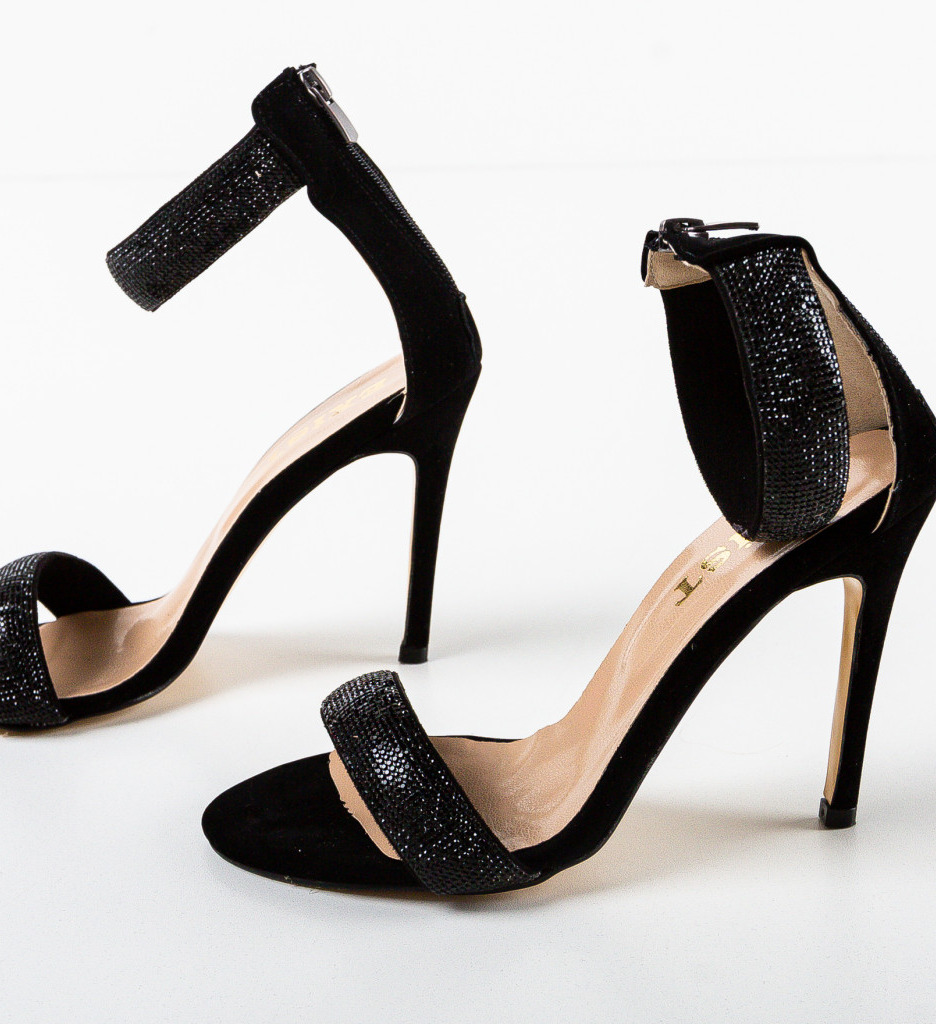 Sandale cu Toc Jaromir Negre - Eleganță Maximă - imagine 6