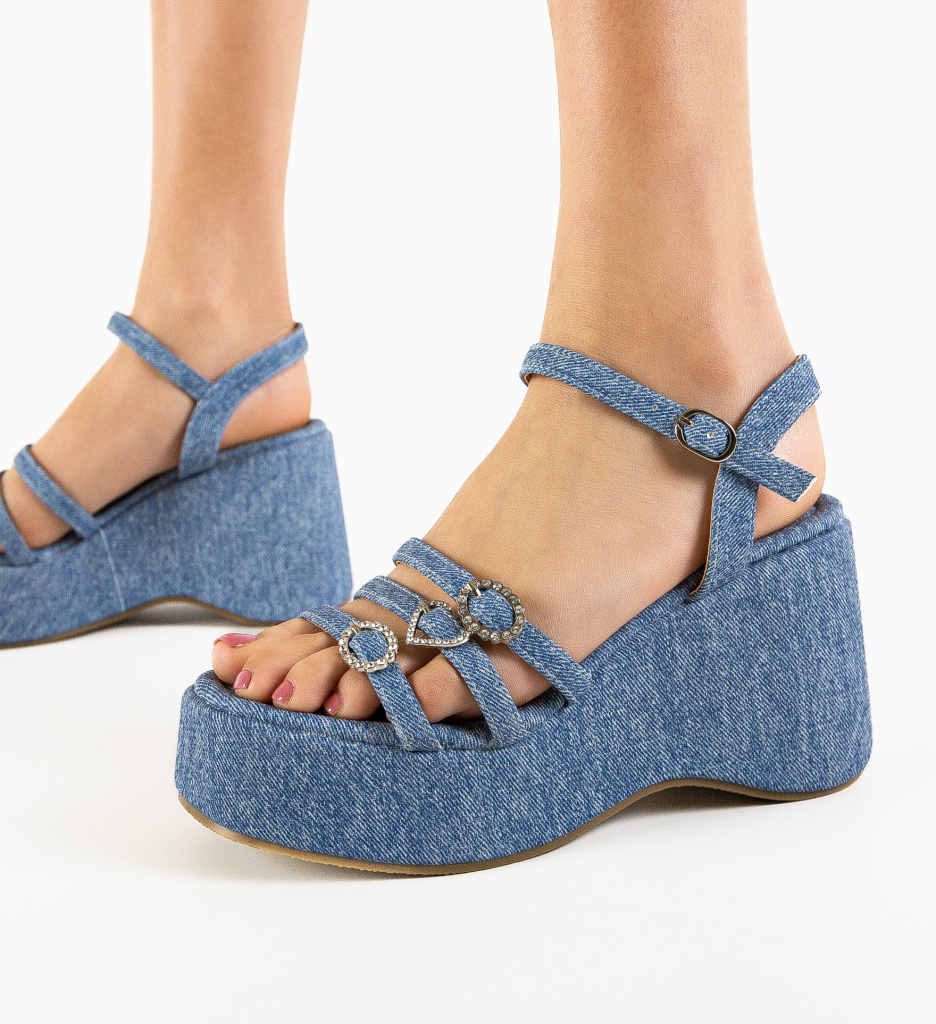 Platforme Dama Albastre Sorbon - Stil si Confort