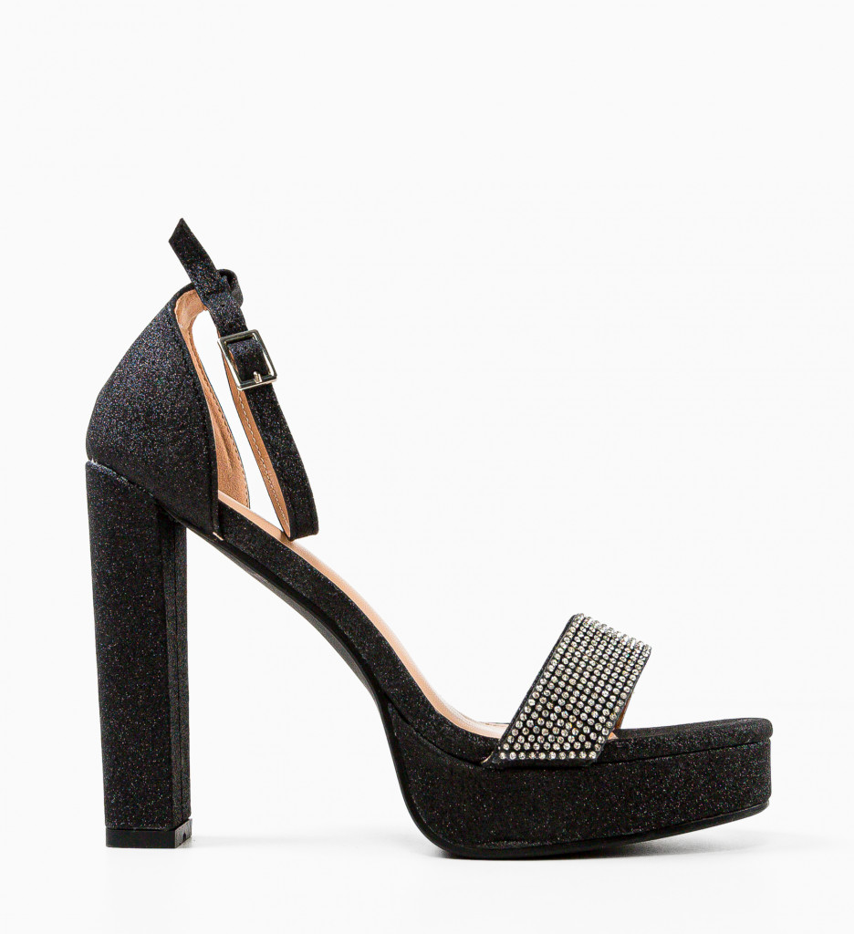 Sandale cu Toc Chus Negre | Eleganță - imagine 5