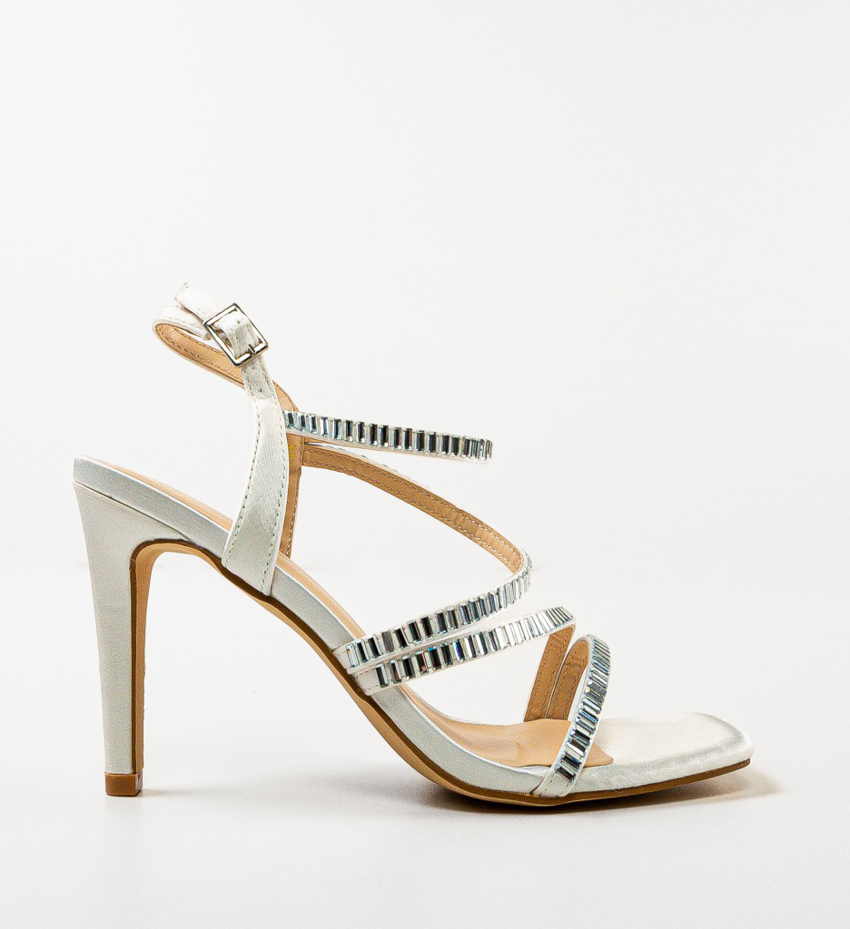 Sandale cu Toc Kerr Albe | Stil & Eleganță - imagine 6