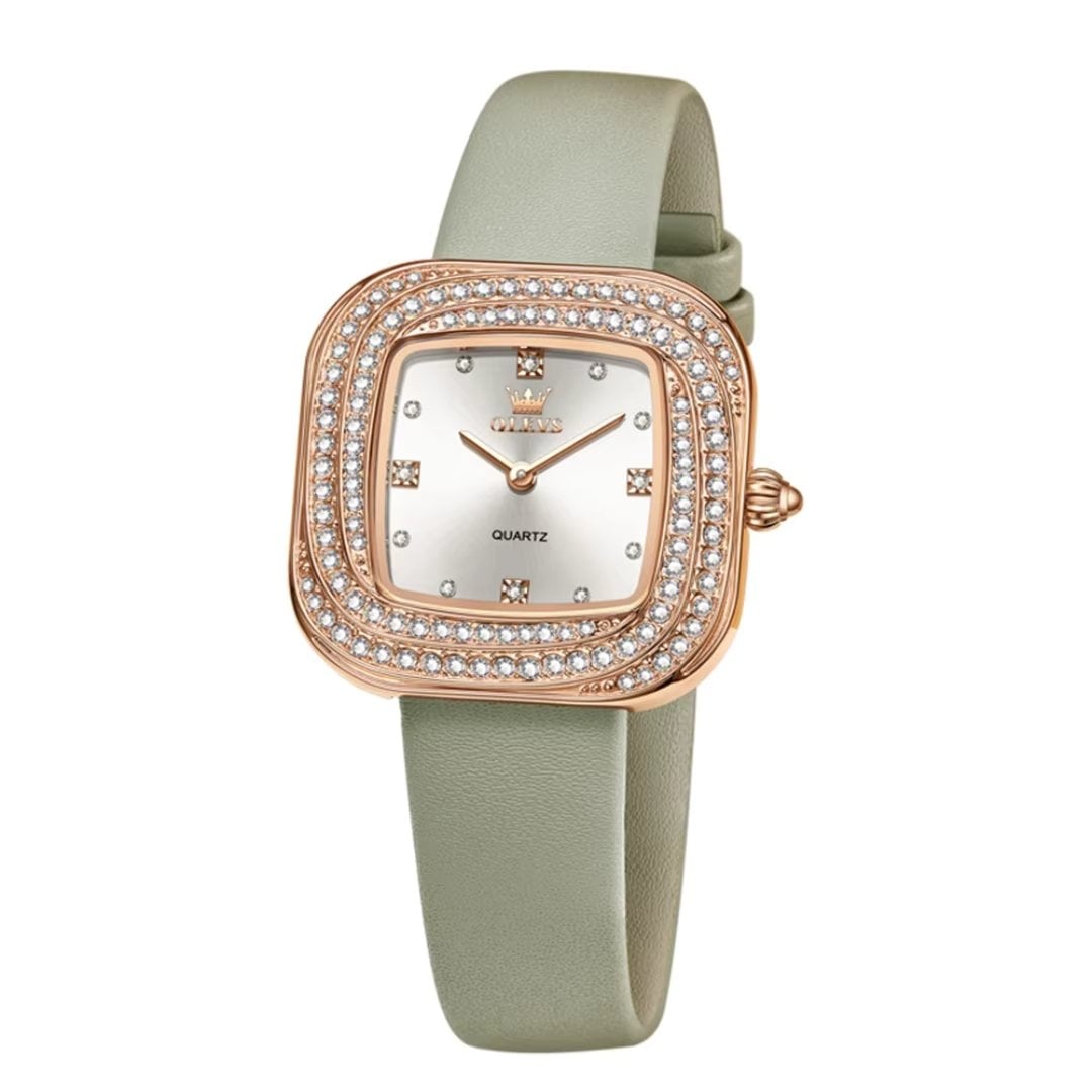 Ceas Dama Olevs CS1931 Verde Piele