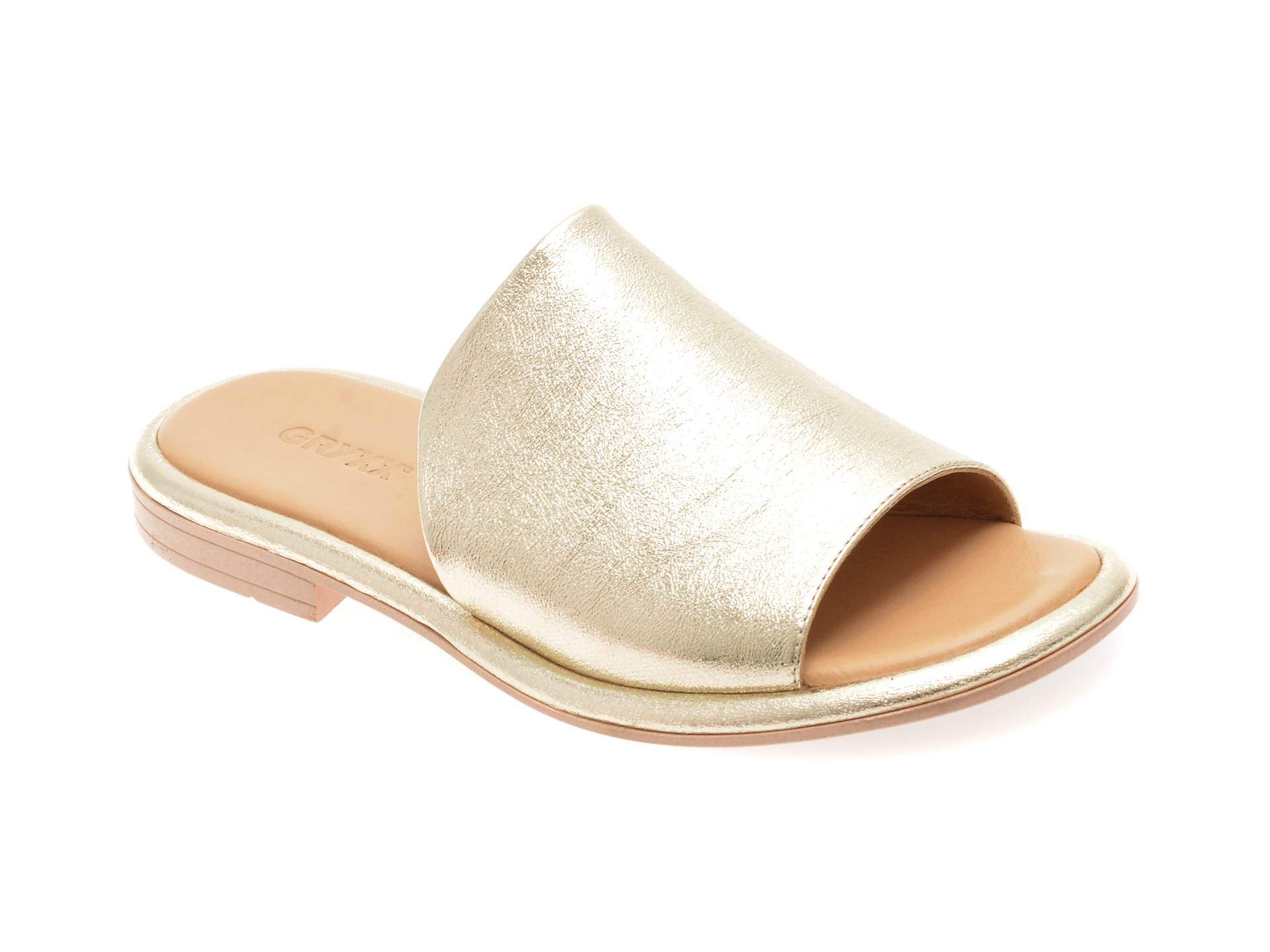 Papuci Gryxx Aurii din Piele | Eleganță
