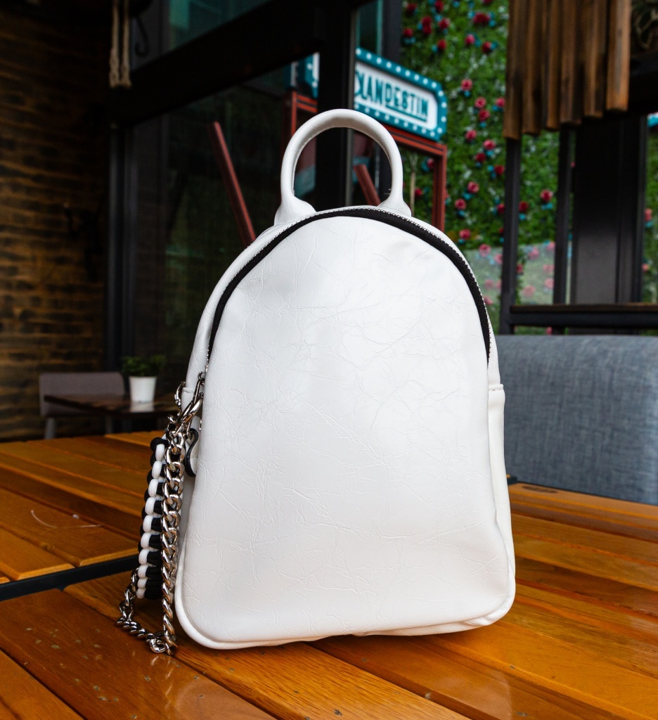 Rucsac Dama Merfa Alb Depurtat - Stil Urban - imagine 2