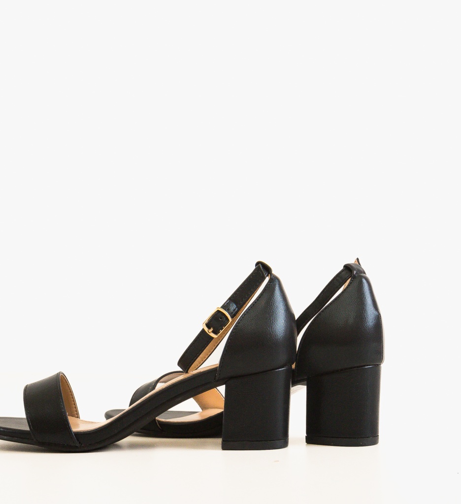Sandale cu toc Lucano Negre - Eleganță și Confort - imagine 6