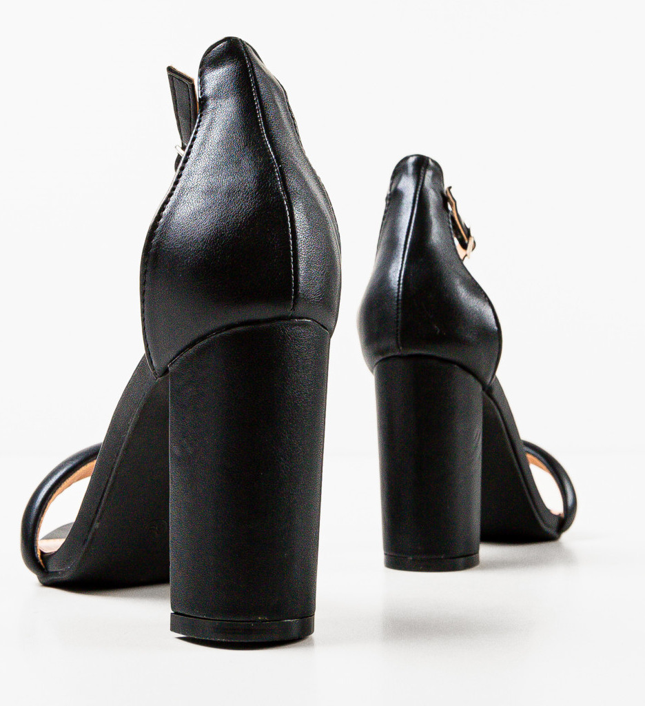 Sandale cu Toc Hansen Negre | Eleganță Asigurată - imagine 7