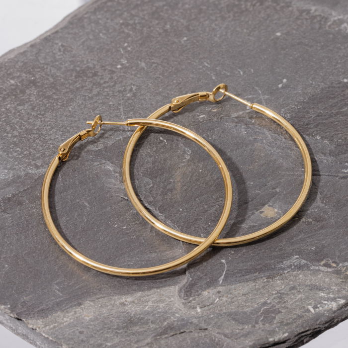 Cercei Creole Auriu Shopika | 5cm Eleganță