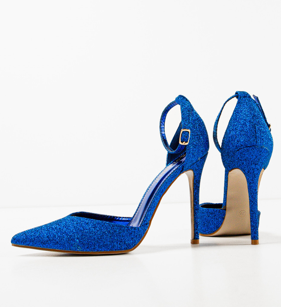 Pantofi cu Toc Sofly Albaștri - Eleganță Modernă - imagine 7