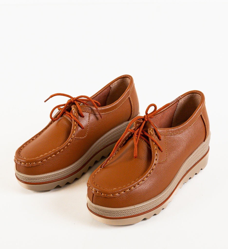 Pantofi Casual Dama Sag Camel - Confort Stilat - imagine 6