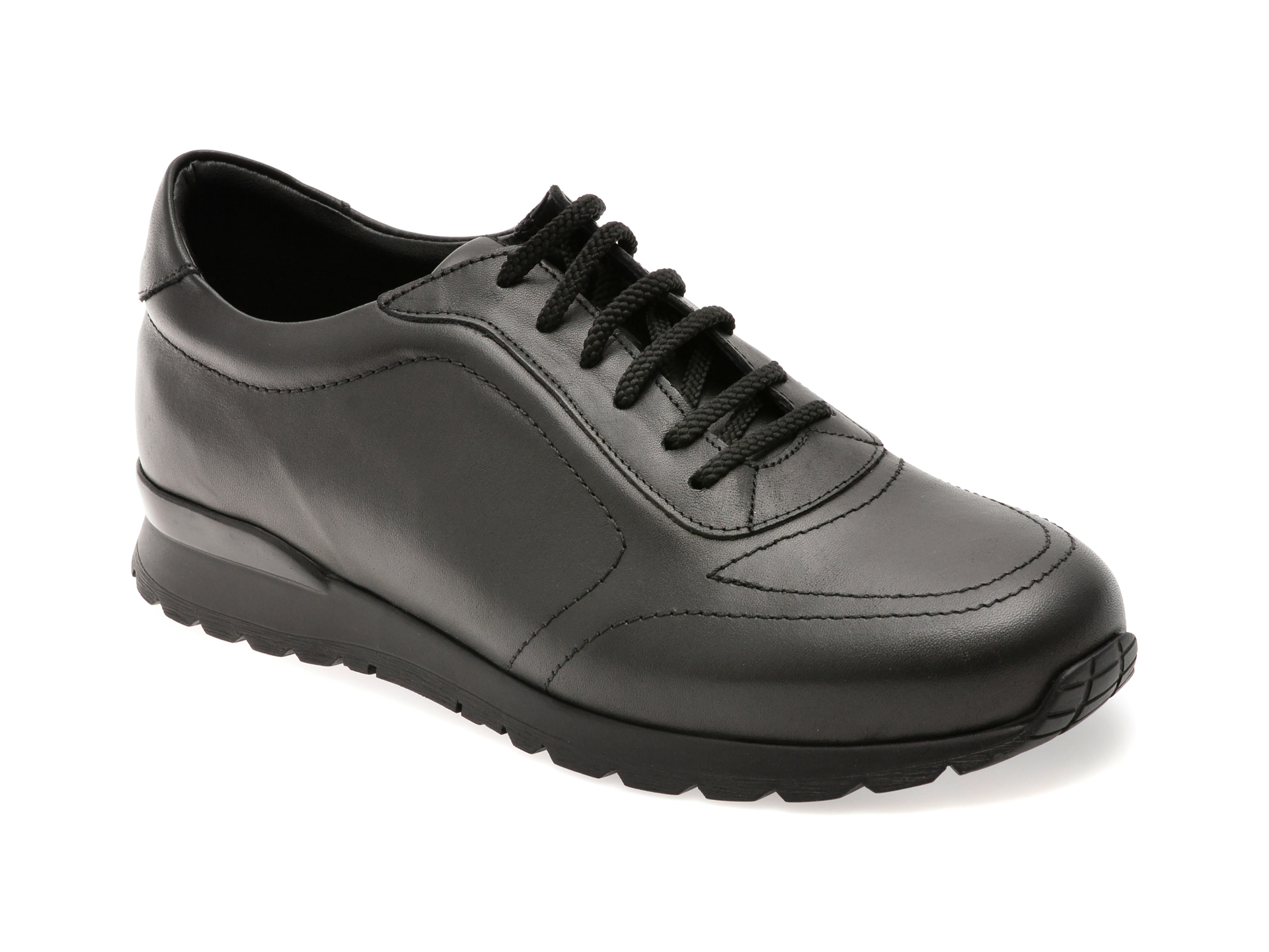 Pantofi Sport OTTER Negri din Piele Naturală
