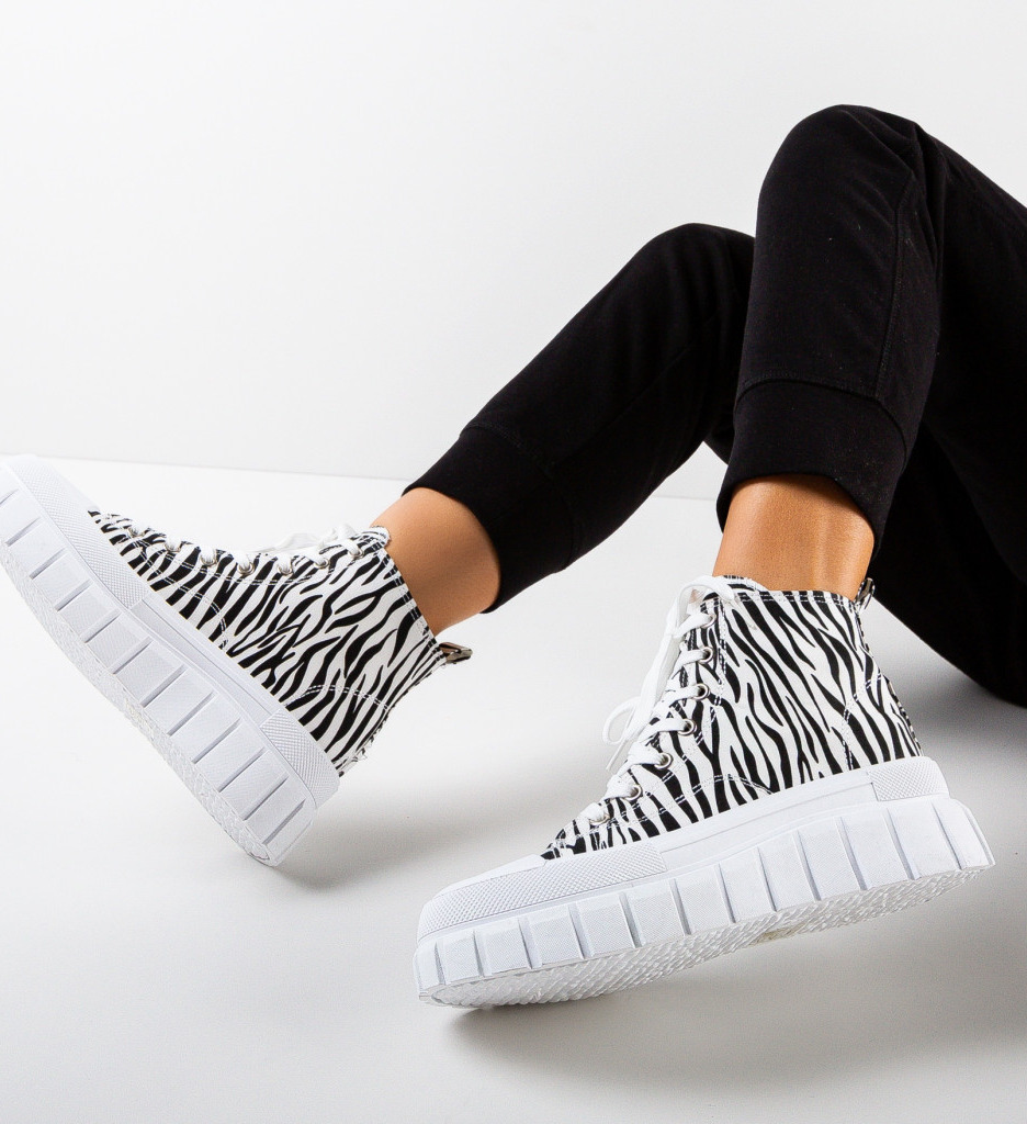 Sneakers Dama Hogg Zebra - Stil și Confort Sport - imagine 3