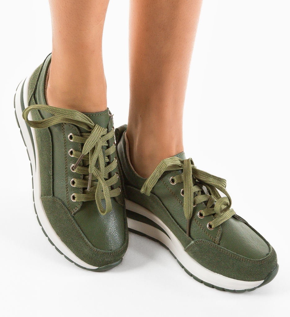 Sneakers Likolas Verzi Dama - Confort Sport - imagine 3