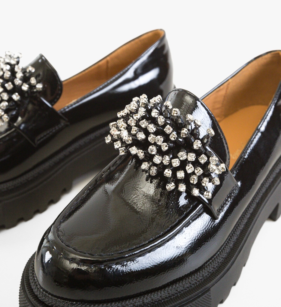 Pantofi Casual Dama Ovatte Negri – Confort și Stil - imagine 3