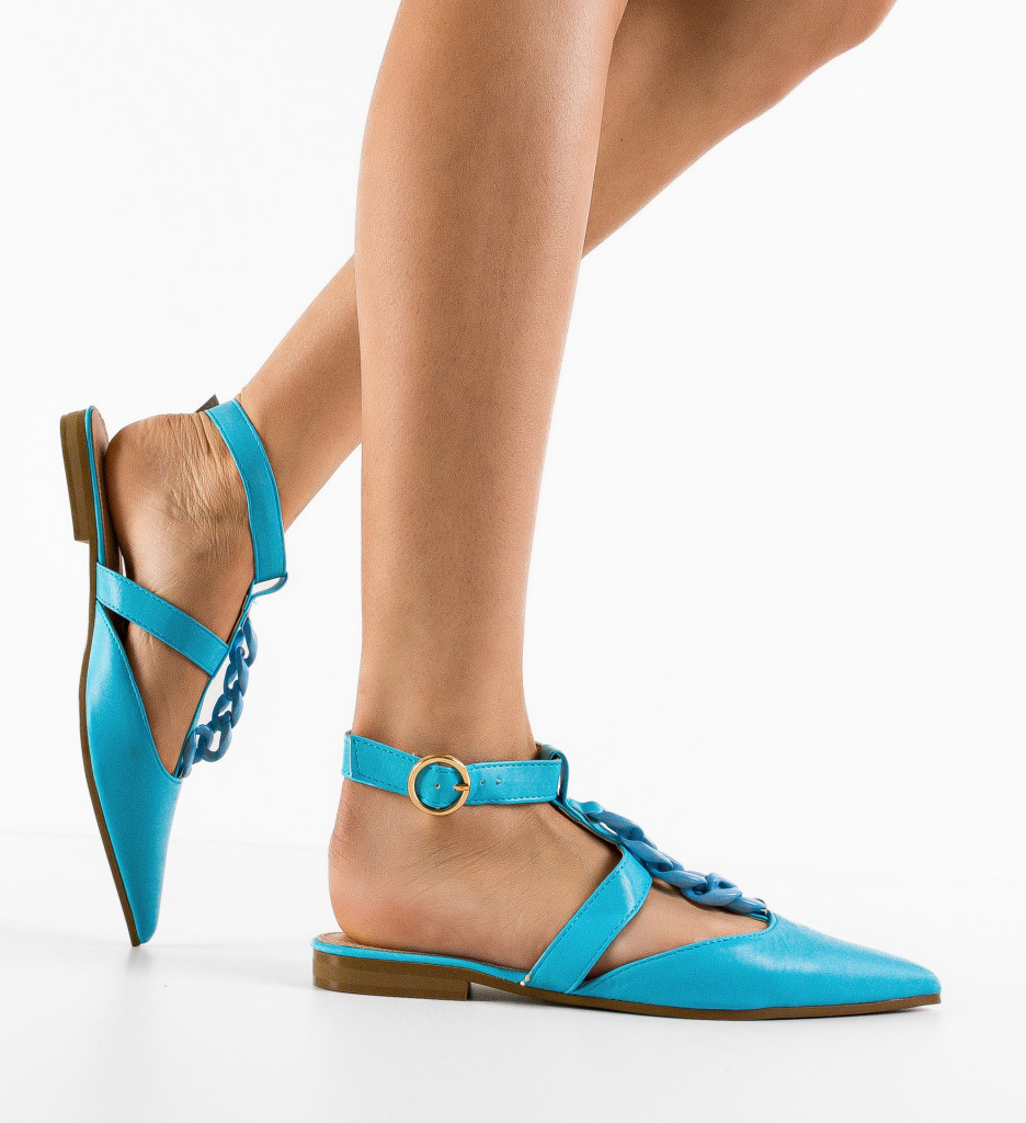 Balerini Albastri Dama Confort Casual - imagine 2