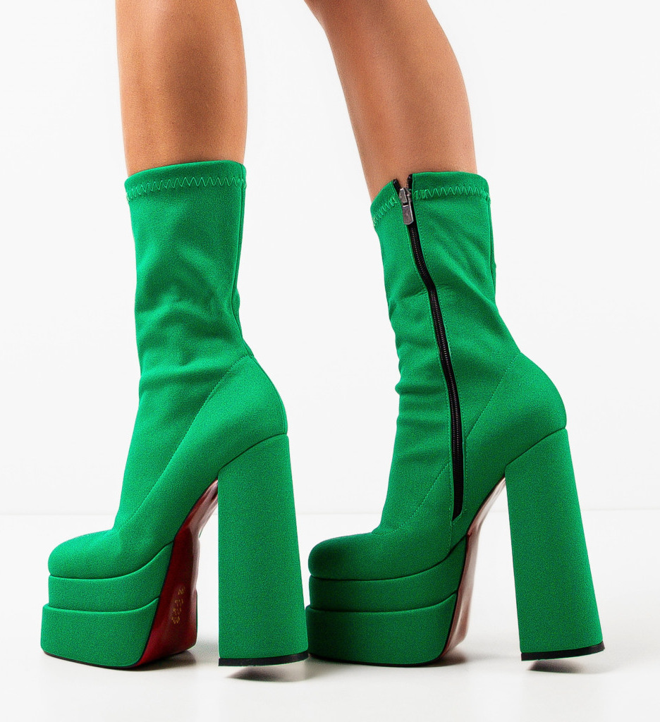 Botine Dama Versyk Verzi - Eleganță și Stil - imagine 2