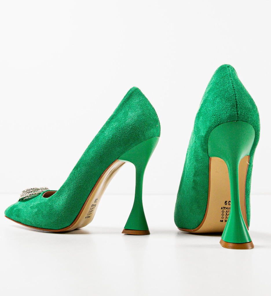 Pantofi cu toc Darino Verzi | Eleganță Asigurată - imagine 7