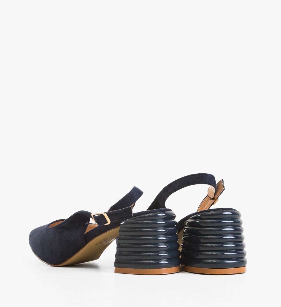 Pantofi Dama Westley Bleumarin cu Toc Eleganți - imagine 7