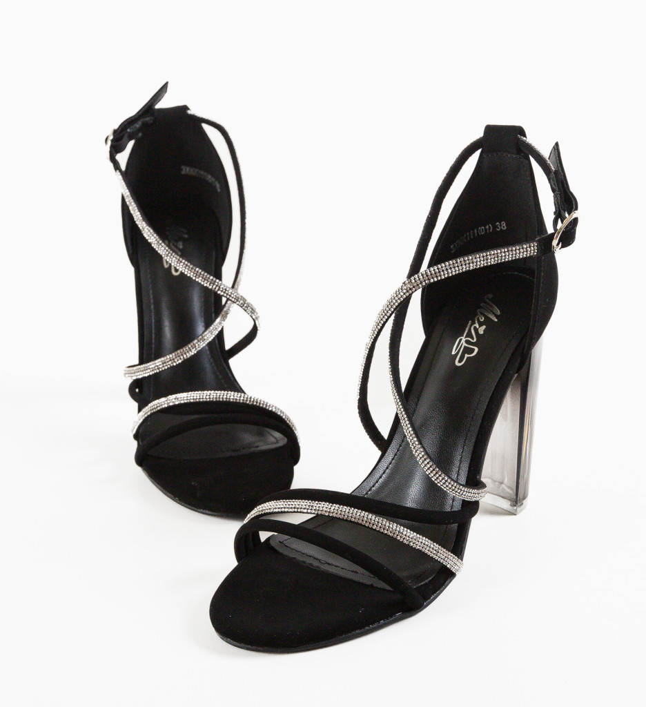 Sandale cu toc Aveler Negre - Eleganță și Stil - imagine 6