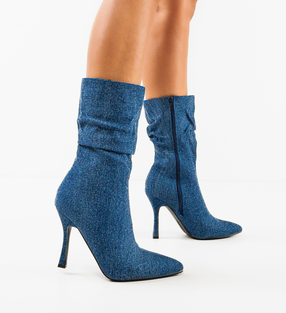 Botine Dama Albastre - Eleganță și Confort - imagine 2