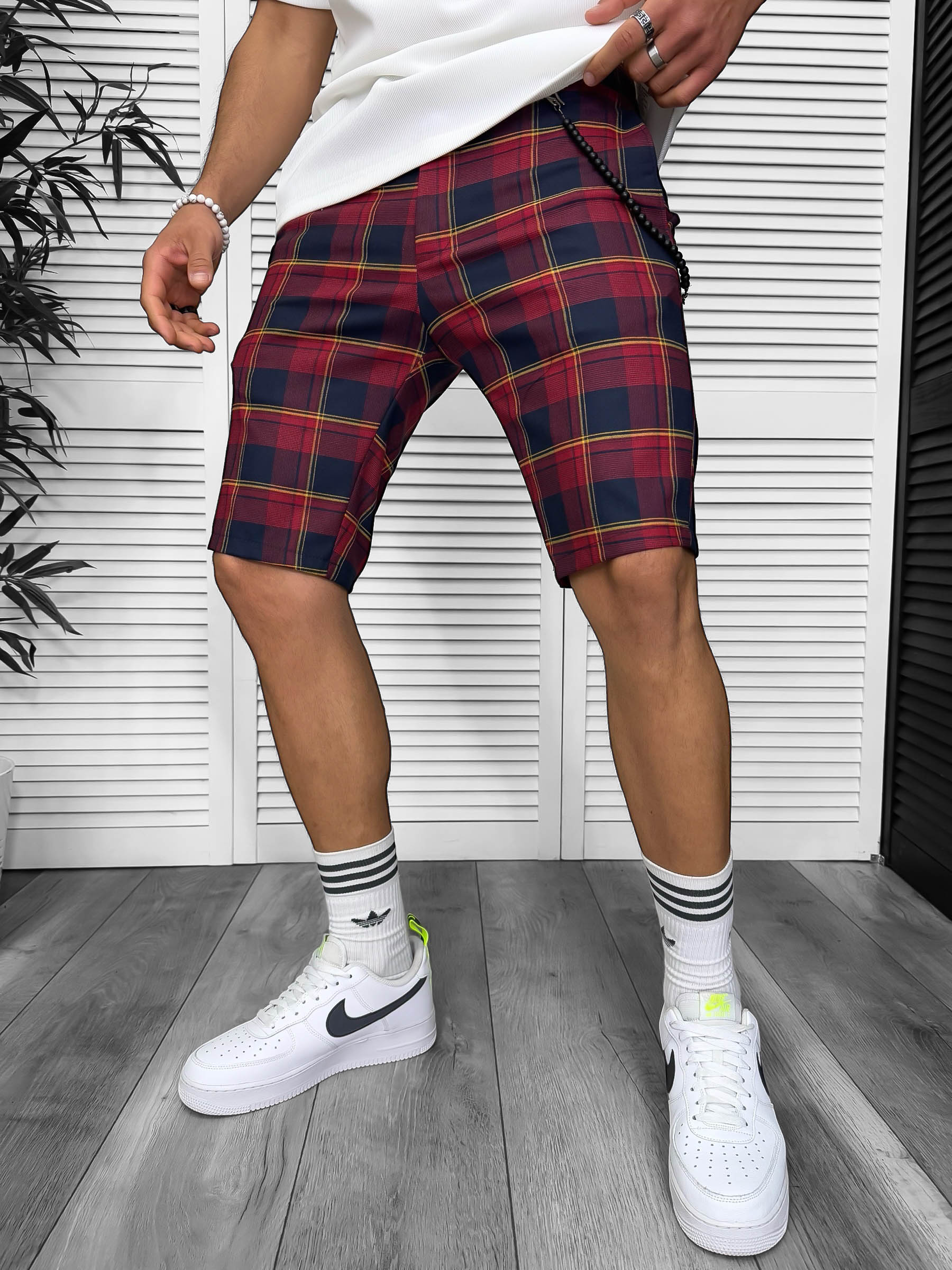 Pantaloni scurti carouri casual barbati