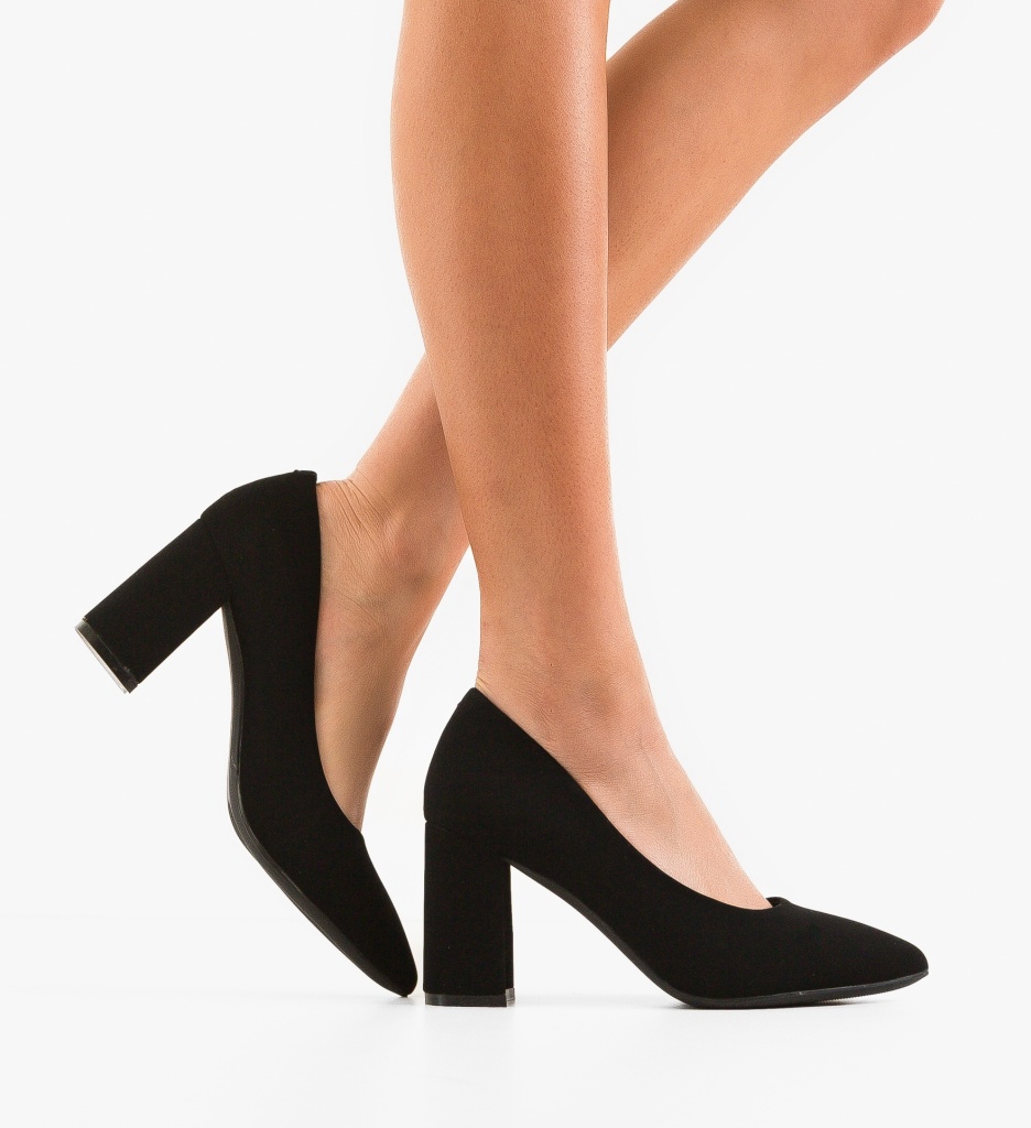 Pantofi Dama Gyny Negri cu Toc Eleganți - imagine 3
