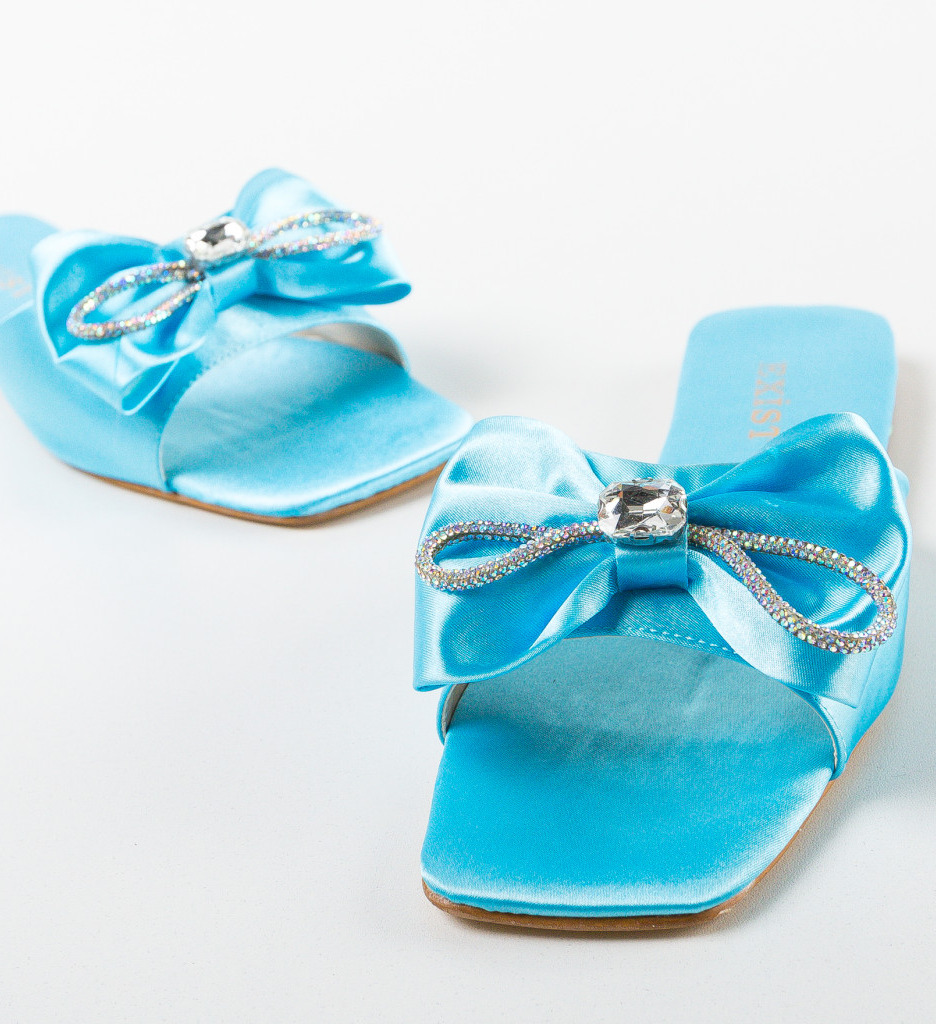 Papuci Dama Albastre Tixe - Confort și Stil - imagine 5