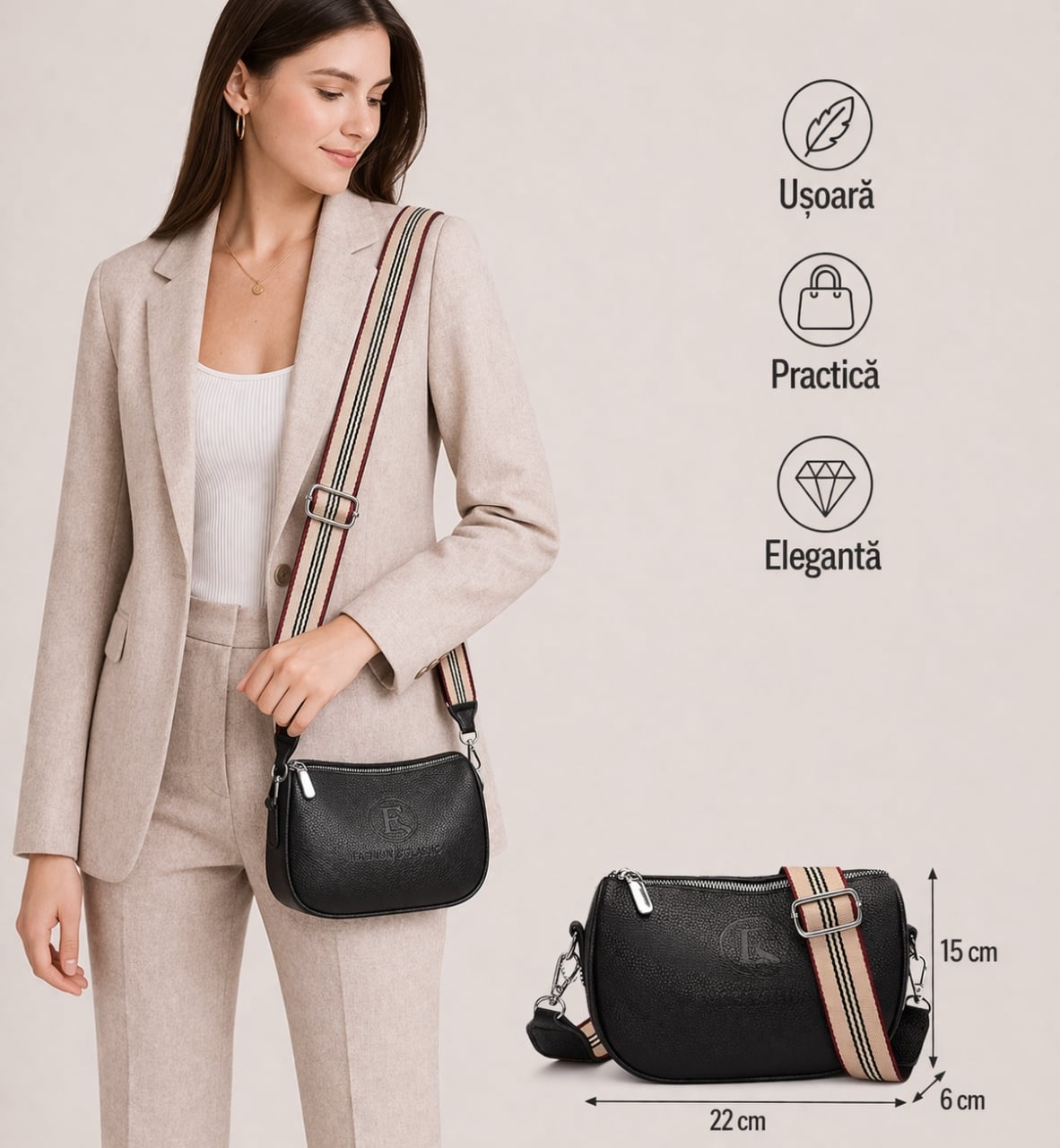 Geanta Delis Adonia Piele Naturală Eleganta - imagine 6