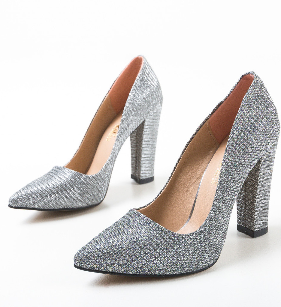 Pantofi Perez Argintii 2 - Eleganță Stilată - imagine 7