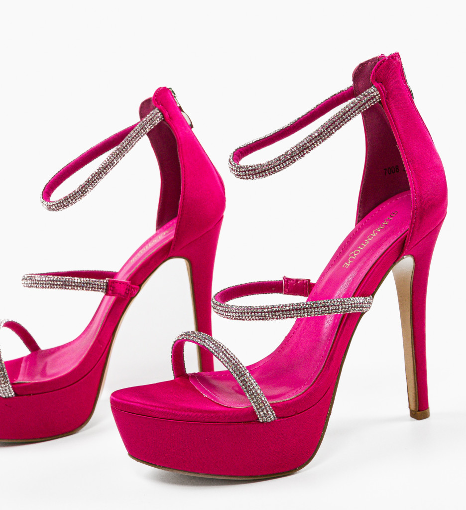 Sandale cu toc Miilla Fuchsia - Eleganță și Stil - imagine 7