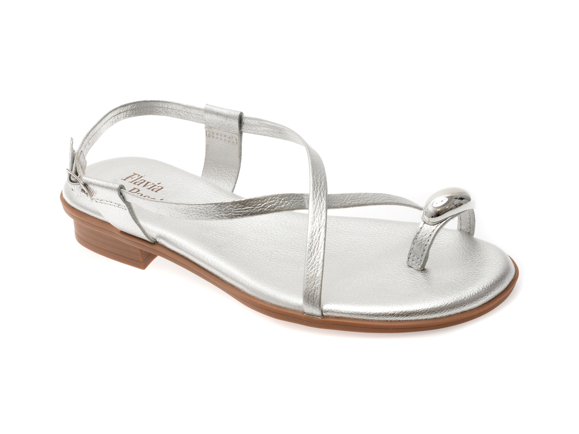Sandale Flavia Passini Argintii Elegante Piele