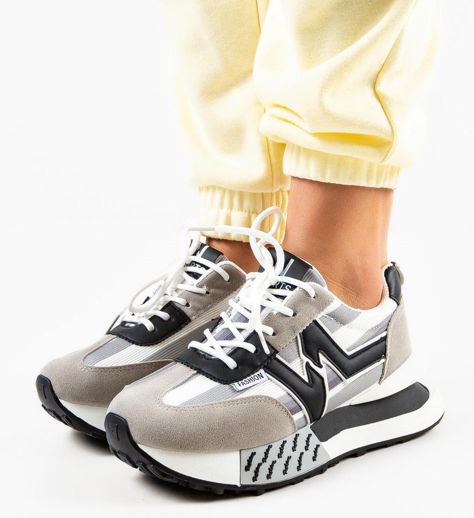 Sneakers Dama Dante Gri - Confort și Stil - imagine 4