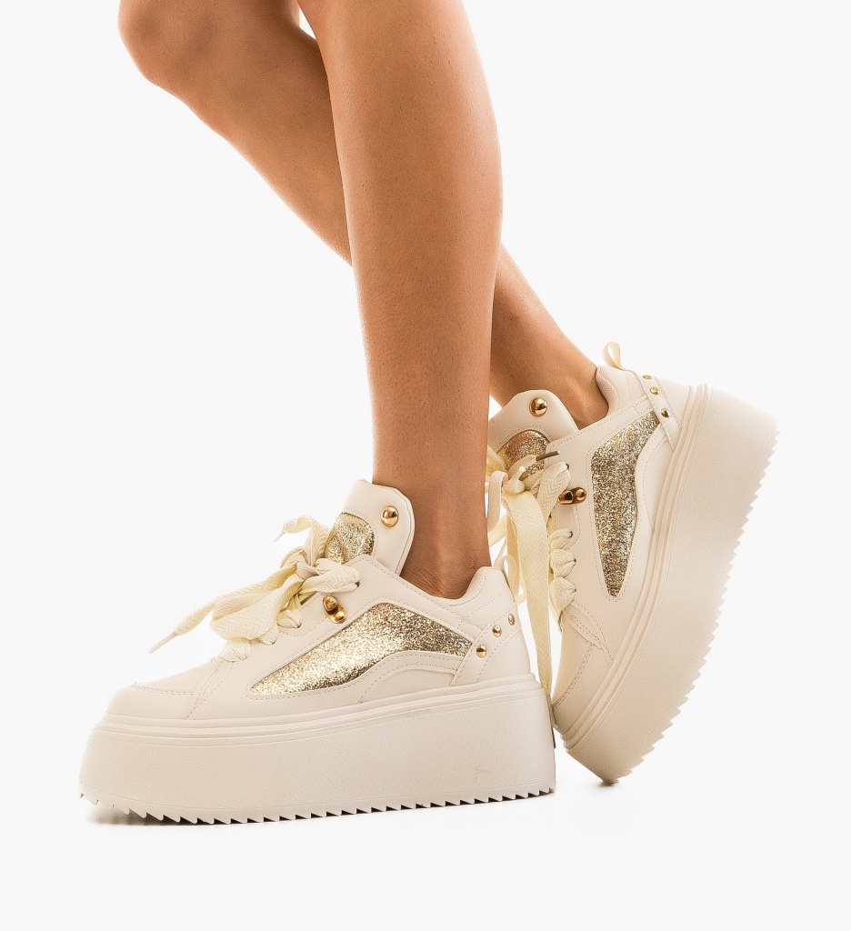 Sneakers Dama Adetoku Bej | Confort si Stil Urban - imagine 4