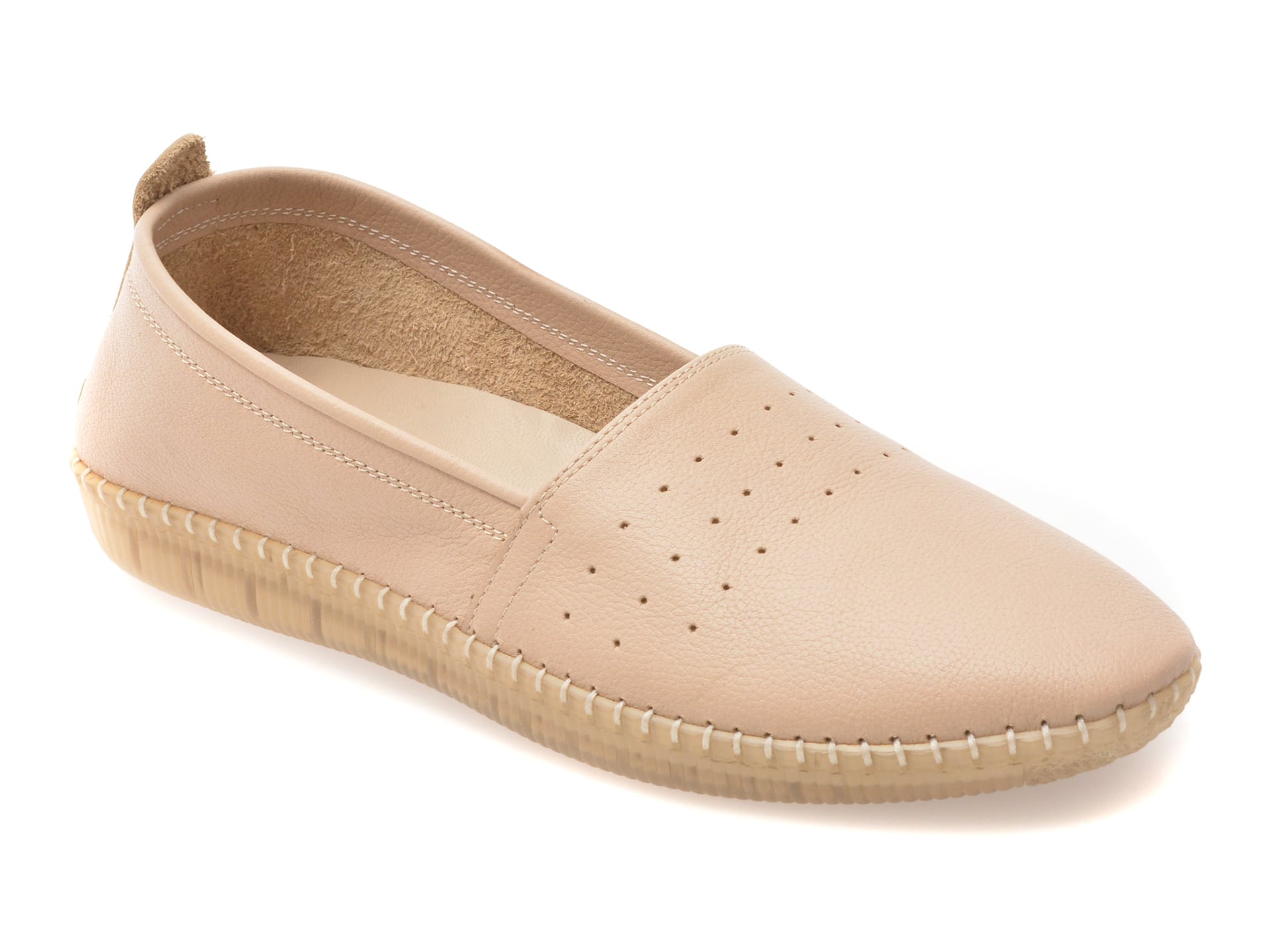 Sandale EVIDA Bej Piele Naturala Confortabile
