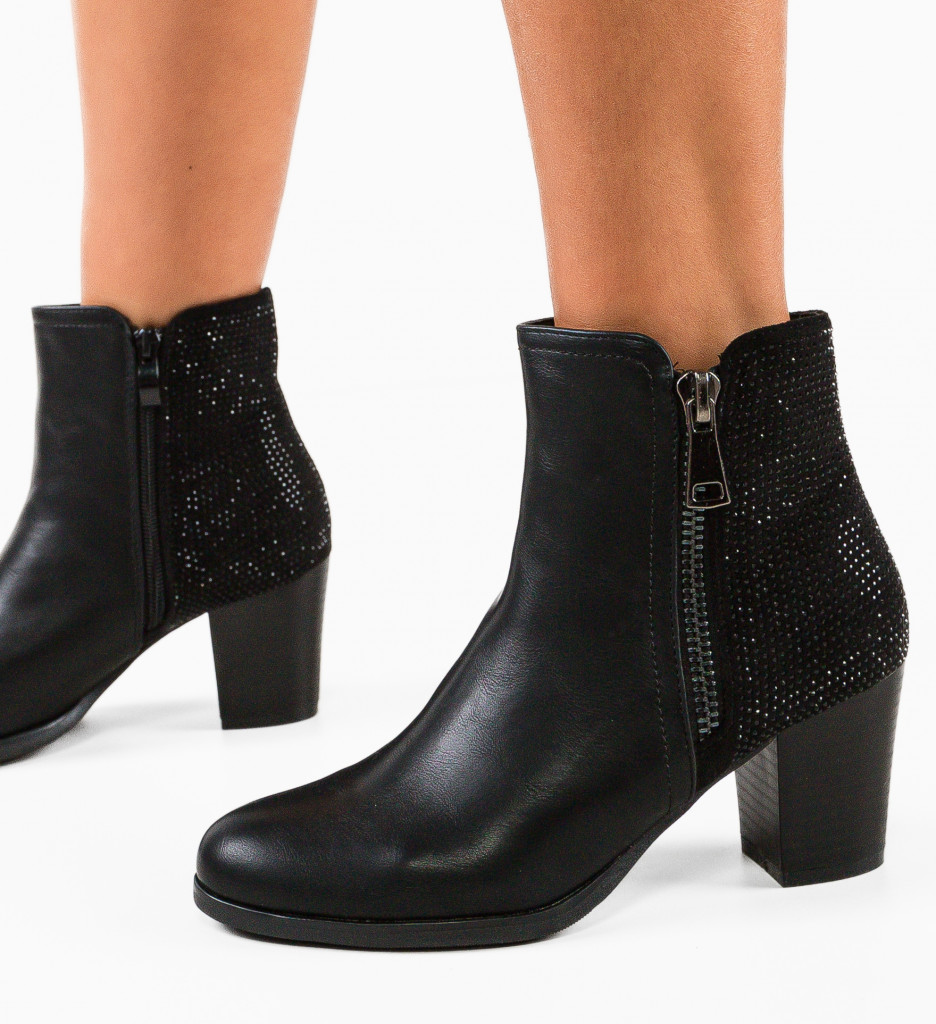 Botine Dama Ortega Negre - Eleganță și Confort - imagine 3