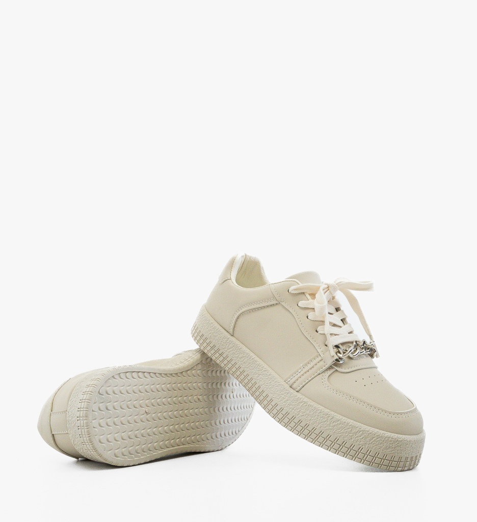 Sneakers Dama Myrga Bej - Confort Sport - imagine 4
