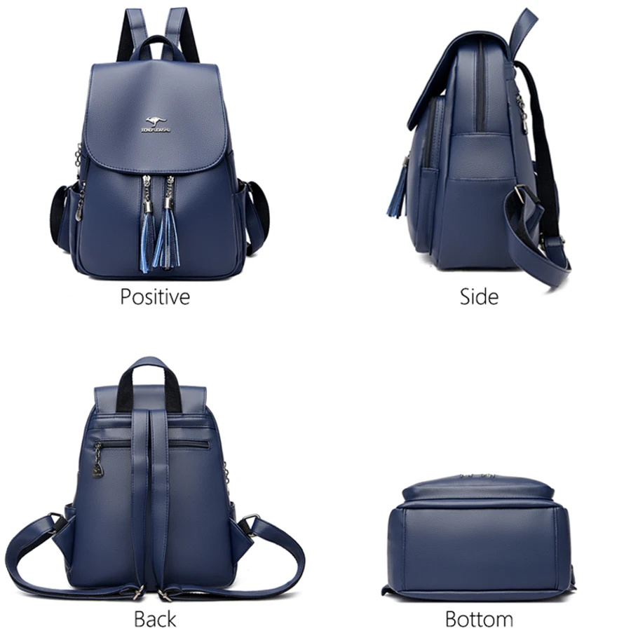 Rucsac Dama Delis Bordo, Piele Ecologica - imagine 4