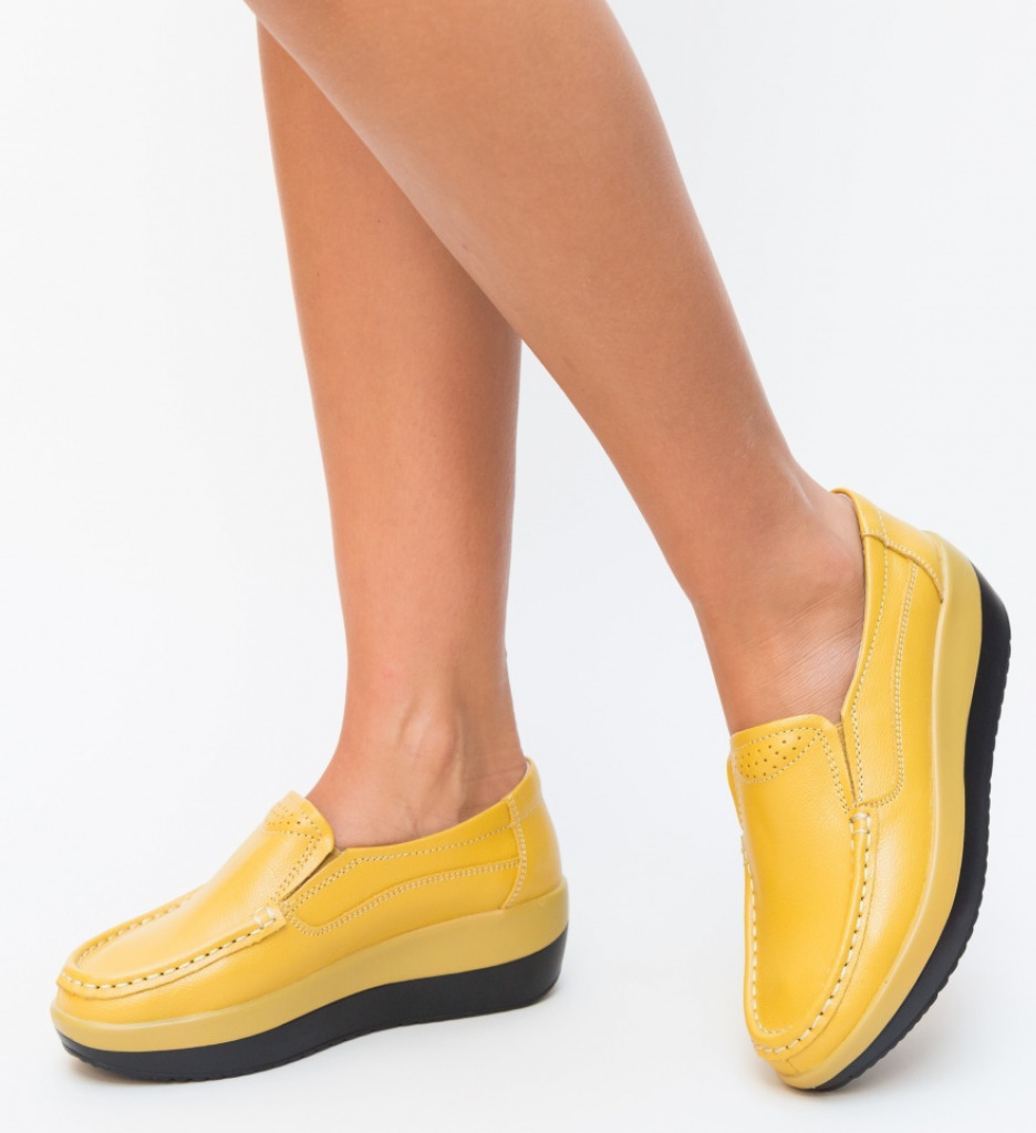 Pantofi Casual Ember Galbeni - Stil Vibrant - imagine 2