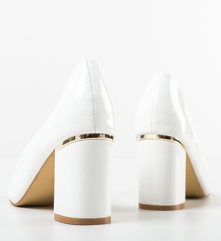 Pantofi dama Roach Albi cu toc elegant - imagine 7