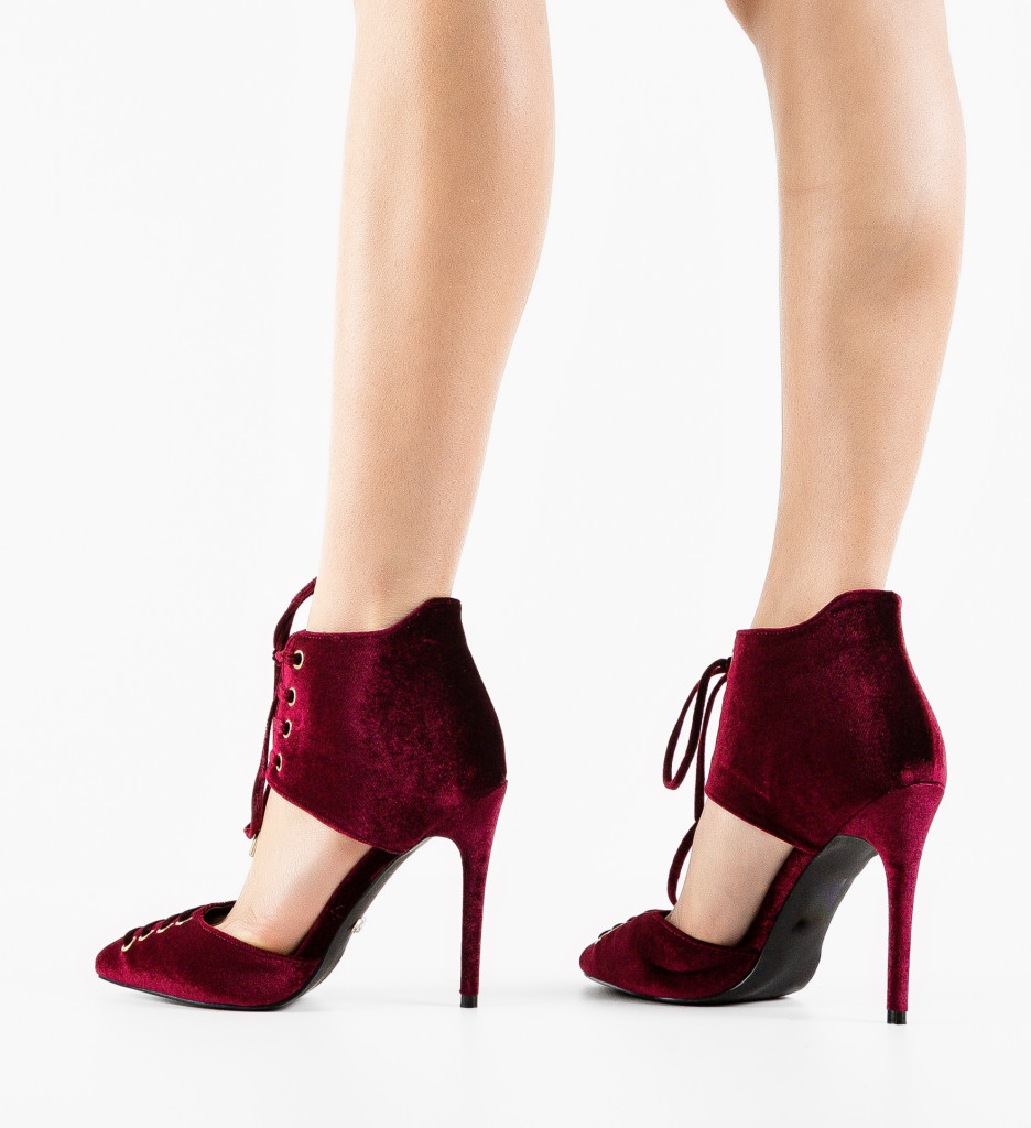 Pantofi Dama Luhrat Grena | Eleganți cu Toc - imagine 4