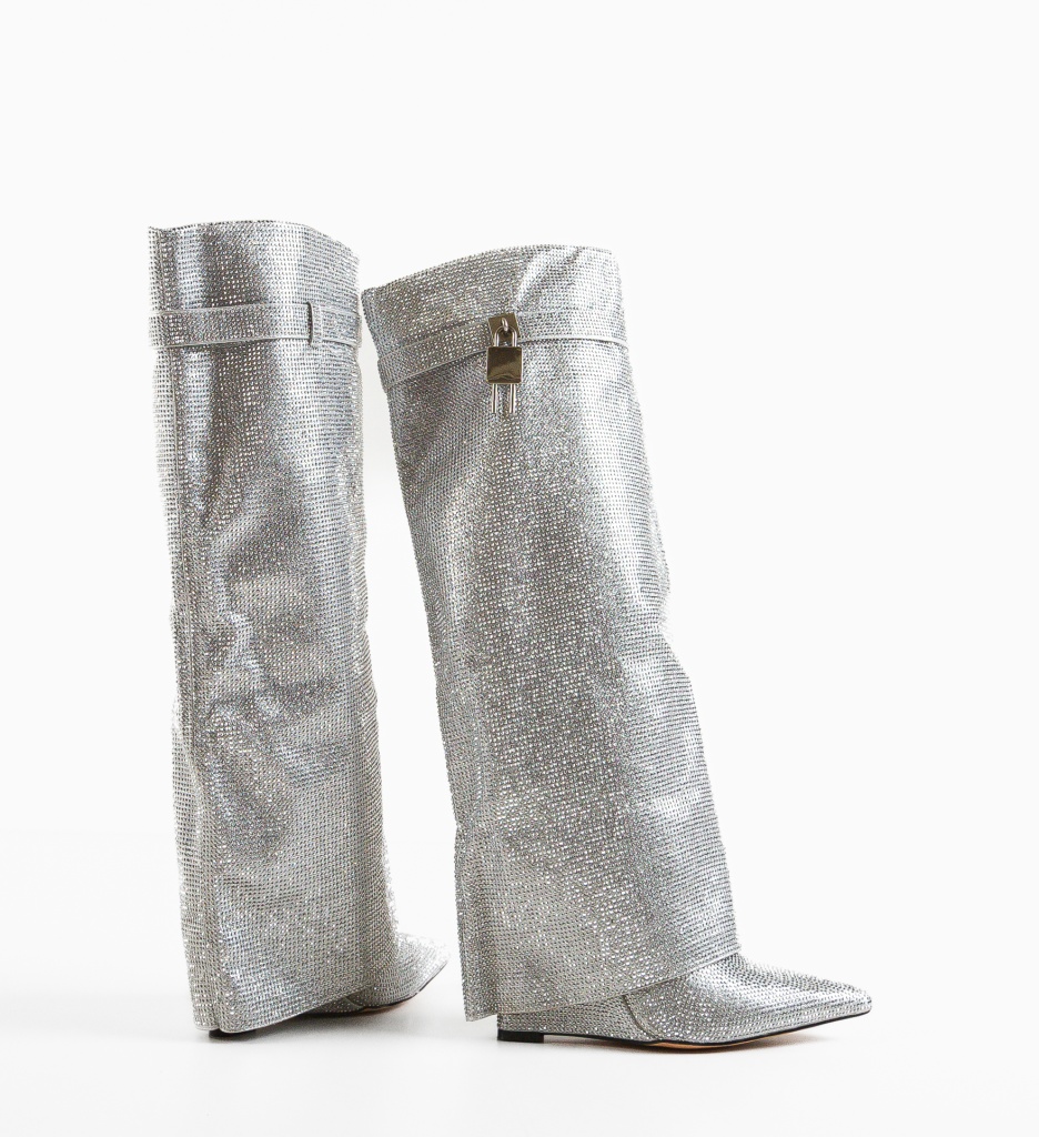 Cizme Fasamana Argintii - Eleganță și Stil - imagine 6