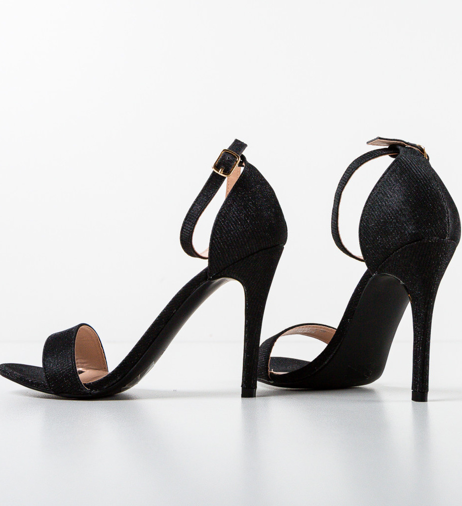 Sandale cu Toc Negre Elegante - Stil Premium - imagine 7